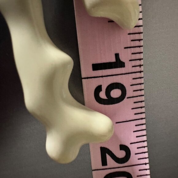 Porcelain Coral Branch Pendant Necklace Long Gold Chain - Picture 10 of 11